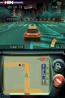 In-game screen of the game Juiced 2 - Hot Import Nights on Nintendo DS