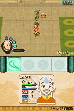 In-game screen of the game Avatar - The Last Airbender - The Burning Earth on Nintendo DS