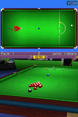 In-game screen of the game World Snooker Championship - Season 2007-08 on Nintendo DS