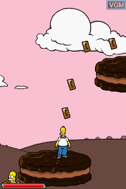In-game screen of the game Simpsons Game, The on Nintendo DS