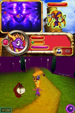 In-game screen of the game Legend of Spyro, The - The Eternal Night on Nintendo DS