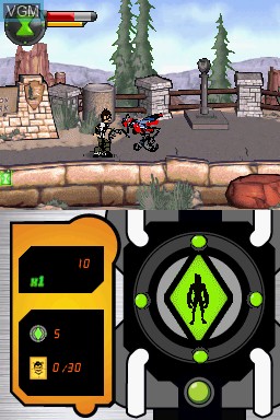 In-game screen of the game Ben 10 - Protector of Earth on Nintendo DS