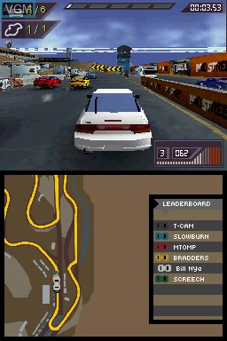 In-game screen of the game Need for Speed ProStreet on Nintendo DS