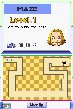 In-game screen of the game Master Jin Jin's IQ Challenge on Nintendo DS