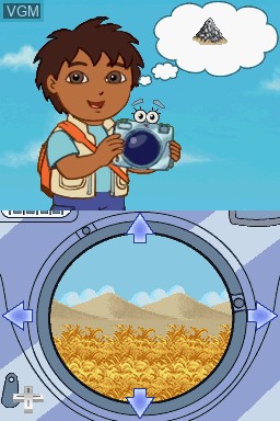 In-game screen of the game Go Diego Go! - Safari Rescue on Nintendo DS