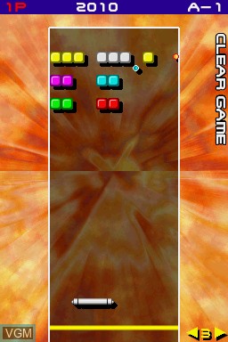 In-game screen of the game Arkanoid DS on Nintendo DS