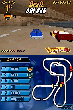 In-game screen of the game Hot Wheels - Beat That! on Nintendo DS