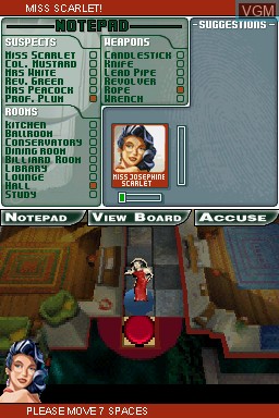 In-game screen of the game Clue / Mouse Trap / Perfection / Aggravation on Nintendo DS
