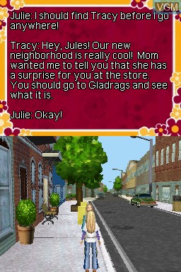 In-game screen of the game American Girl - Julie Finds a Way on Nintendo DS