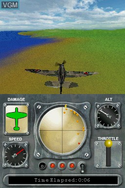 In-game screen of the game Spitfire Heroes - Tales of the Royal Air Force on Nintendo DS