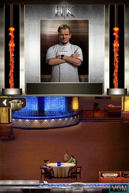 In-game screen of the game Hell's Kitchen on Nintendo DS