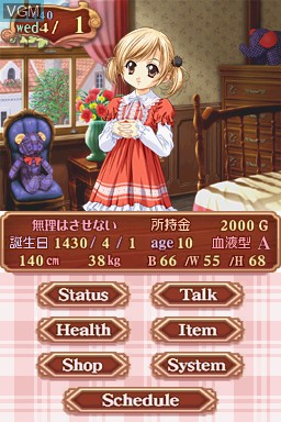 In-game screen of the game Princess Maker 4 - Special Edition on Nintendo DS