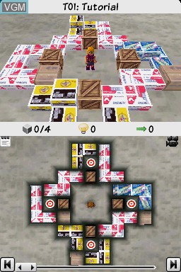 In-game screen of the game Sokoban DS on Nintendo DS