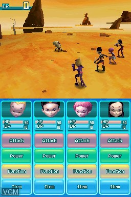 In-game screen of the game Code Lyoko - Fall of X.A.N.A. on Nintendo DS