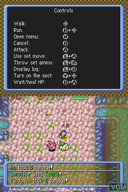 In-game screen of the game Pokemon Mystery Dungeon - Explorers of Darkness on Nintendo DS