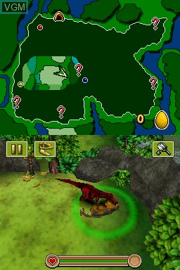 In-game screen of the game Combate de Gigantes - Dinosaurios on Nintendo DS