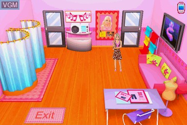 In-game screen of the game Barbie Fashion Show - Eye for Style on Nintendo DS