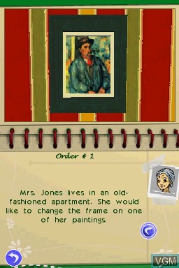 In-game screen of the game Imagine - Interior Designer on Nintendo DS