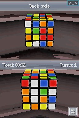 In-game screen of the game Rubik's World on Nintendo DS