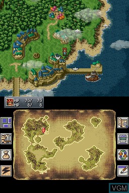 In-game screen of the game Chrono Trigger on Nintendo DS