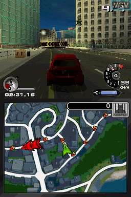 In-game screen of the game Need for Speed Undercover on Nintendo DS