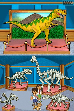 In-game screen of the game Go, Diego, Go! - Great Dinosaur Rescue on Nintendo DS