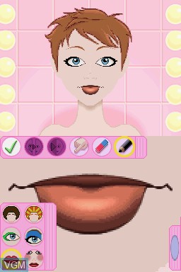 In-game screen of the game My Make-Up on Nintendo DS