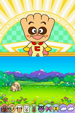In-game screen of the game Anpanman to Asobo - ABC Kyoushitsu on Nintendo DS