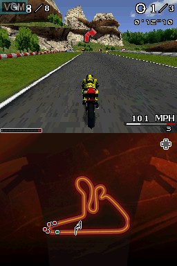 In-game screen of the game Moto Racer DS on Nintendo DS