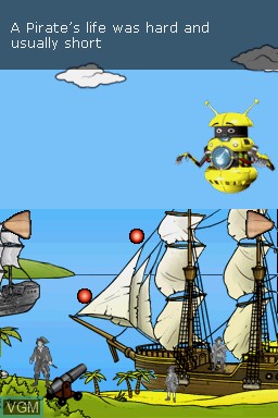 In-game screen of the game Clever Kids - Pirates on Nintendo DS