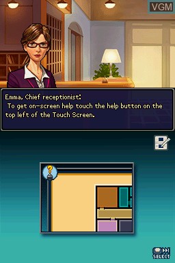 In-game screen of the game Hotel Giant DS on Nintendo DS