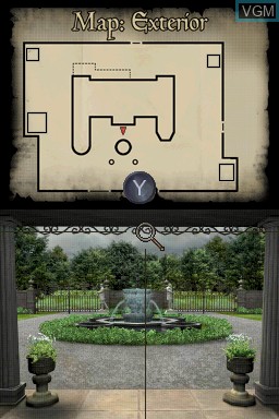 In-game screen of the game Nancy Drew - The Hidden Staircase on Nintendo DS
