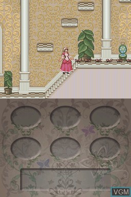 In-game screen of the game Barbie in The 12 Dancing Princesses on Nintendo DS