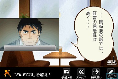 In-game screen of the game Golgo 13 - File G-13 o Oe on Nintendo DS