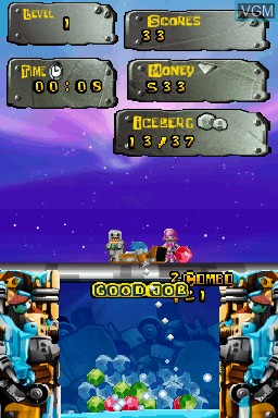 In-game screen of the game Polar Rampage on Nintendo DS