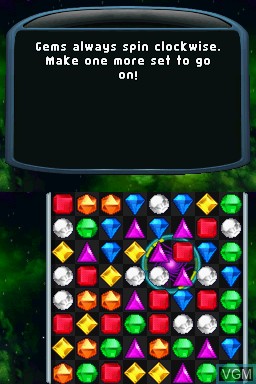 In-game screen of the game Bejeweled Twist on Nintendo DS