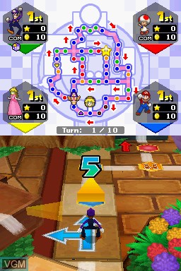 In-game screen of the game Mario Party DS on Nintendo DS