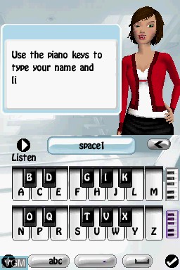 In-game screen of the game Easy Piano - Learn, Play & Compose on Nintendo DS