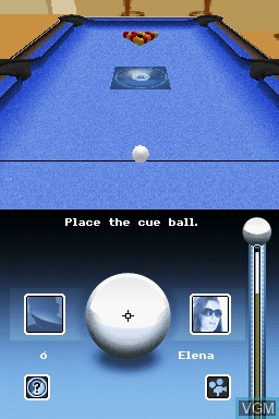 In-game screen of the game 8BallAllstars on Nintendo DS