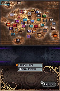 In-game screen of the game Spectral Force Genesis on Nintendo DS