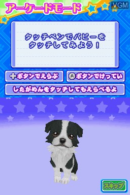 In-game screen of the game Wantame Music Channel - Doko Demo Style on Nintendo DS