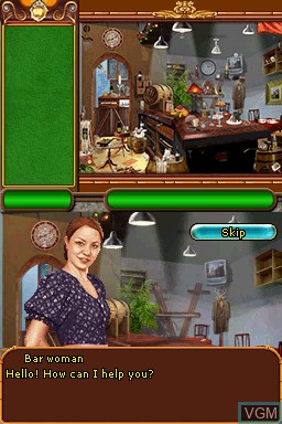 In-game screen of the game Jewel Quest Mysteries - Curse of the Emerald Tear on Nintendo DS