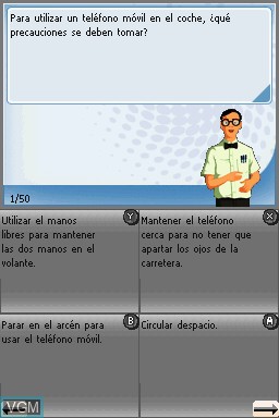 In-game screen of the game CNAE Aprende con Nosotros - Driver's Ed on Nintendo DS