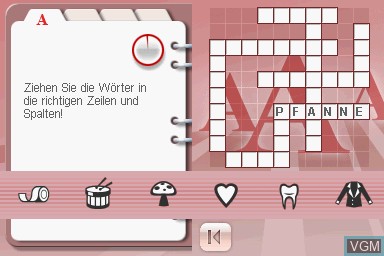 In-game screen of the game Think - Training für den Kopf - Fit für den Job! on Nintendo DS