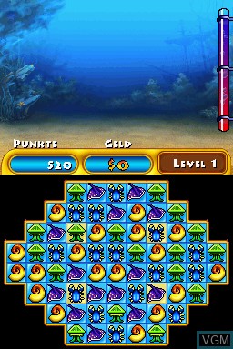 In-game screen of the game Fishdom on Nintendo DS