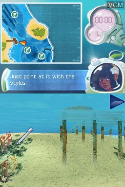 In-game screen of the game Dolphin Island - Underwater Adventures on Nintendo DS