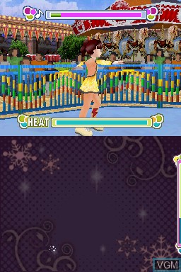 In-game screen of the game Diva Girls - Princess on Ice 2 on Nintendo DS