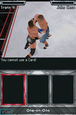 In-game screen of the game WWE SmackDown vs. Raw 2010 on Nintendo DS