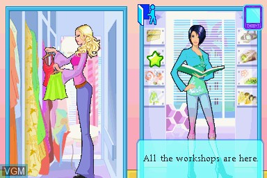 In-game screen of the game Girls Life - Fashion Addict on Nintendo DS
