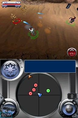 In-game screen of the game Star Wars Battlefront - Elite Squadron on Nintendo DS